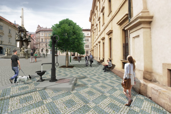 Malostranské náměstí - horní část - detail