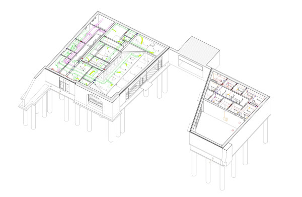 3D model odbavovací budovy